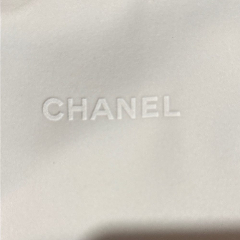 CHANEL Ivory Fabric cosmetic case
